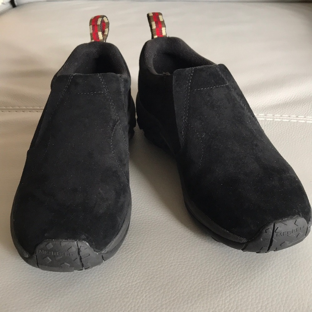 Men’s Merrell Jungle Moc loafer, black suede, size 8.5, unworn
